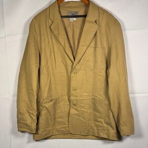 The Territory Ahead Tan Silk/Cotton blend barn jacket size XL